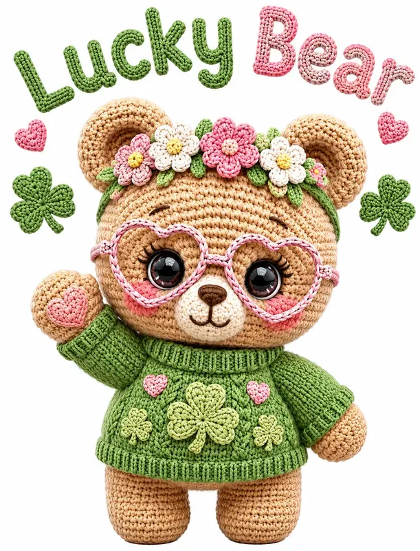 Kawaii Crochet Bear Character Generator