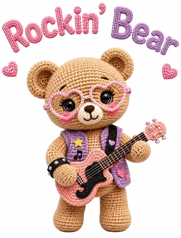Kawaii Crochet Bear Character Generator
