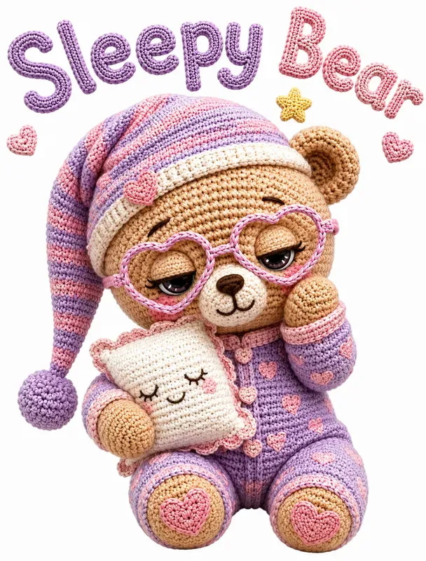 Kawaii Crochet Bear Character Generator