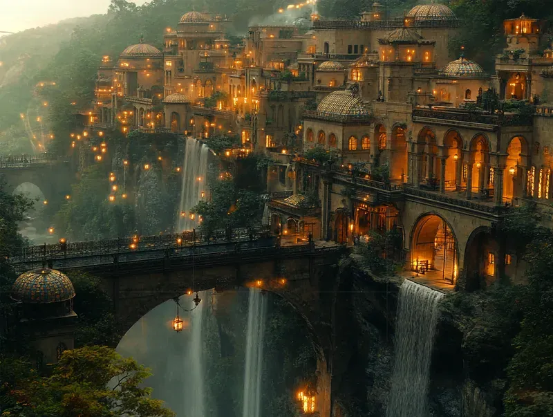 Enchanted Fantasy Town Scenes