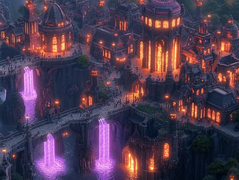 Enchanted Fantasy Town Scenes