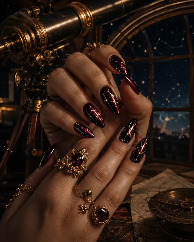Luxury Burgundy Nail Designs