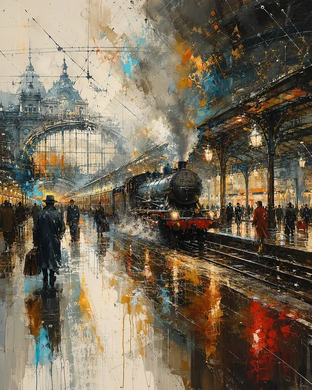 Expressive Urban Paintscape Posters
