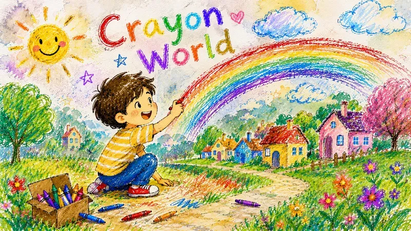 Crayon World Mixed Media Art Generator