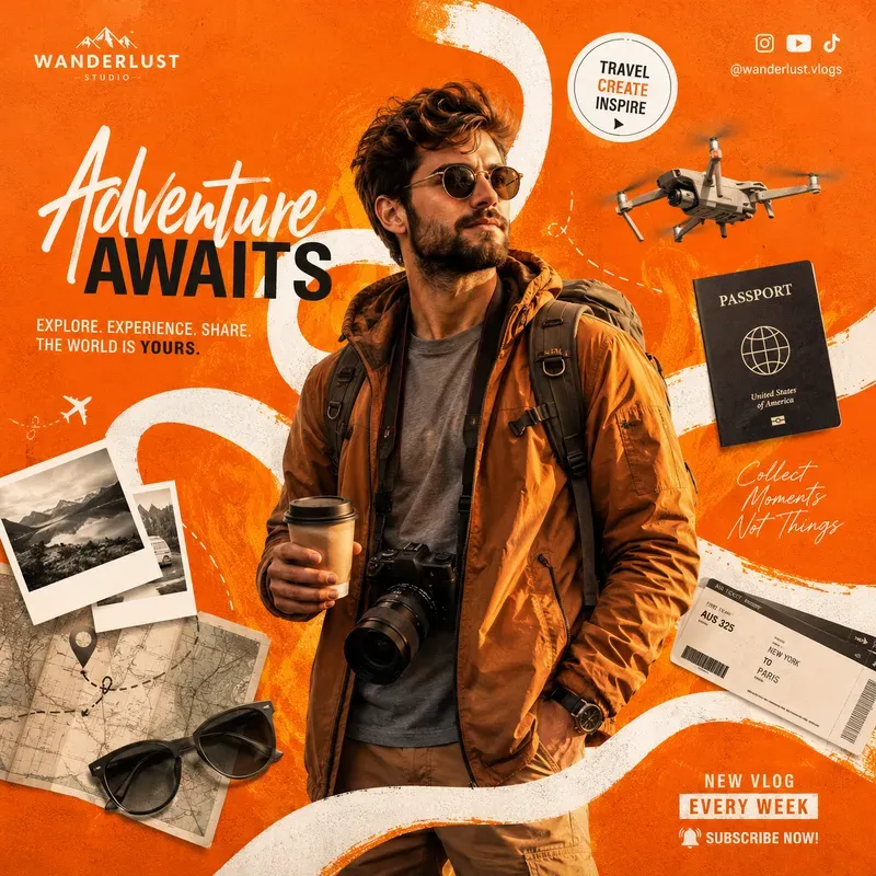 Bold Orange Creative Poster Generator