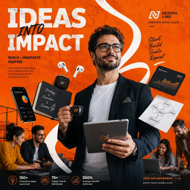 Bold Orange Creative Poster Generator