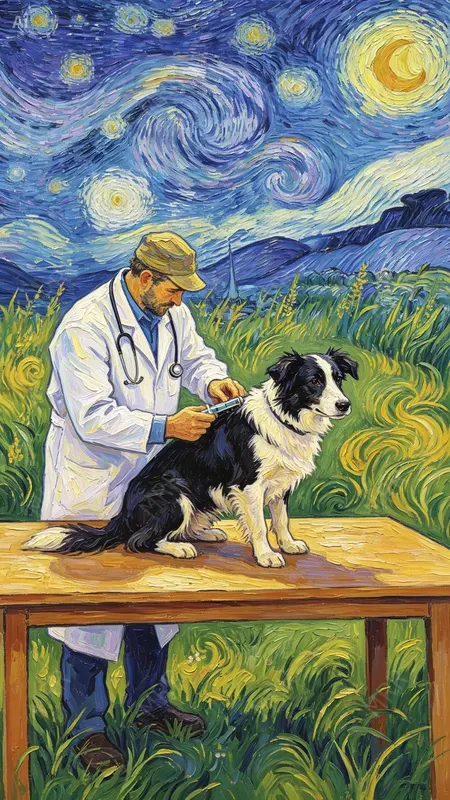 World Zoonoses Day Van Gogh Style Art