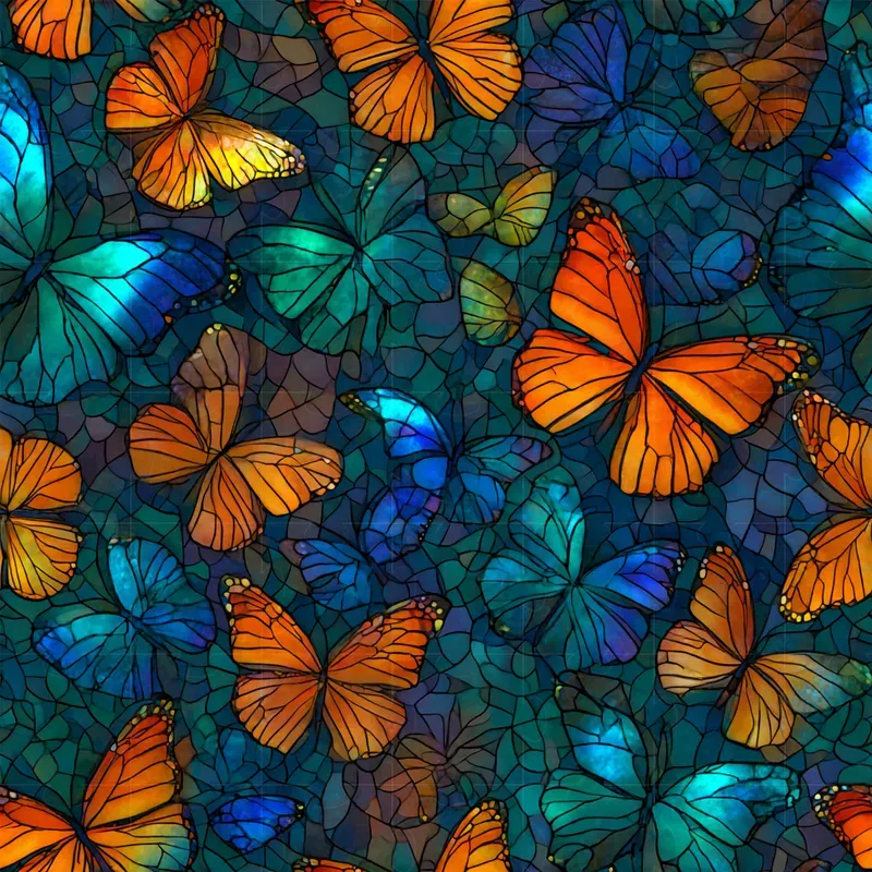 Stained Glass Seamless Patterns