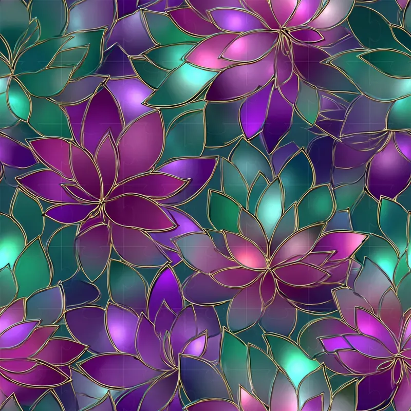 Stained Glass Seamless Patterns