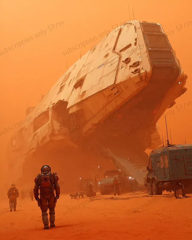Martian Feudal Sci Fi Scenes