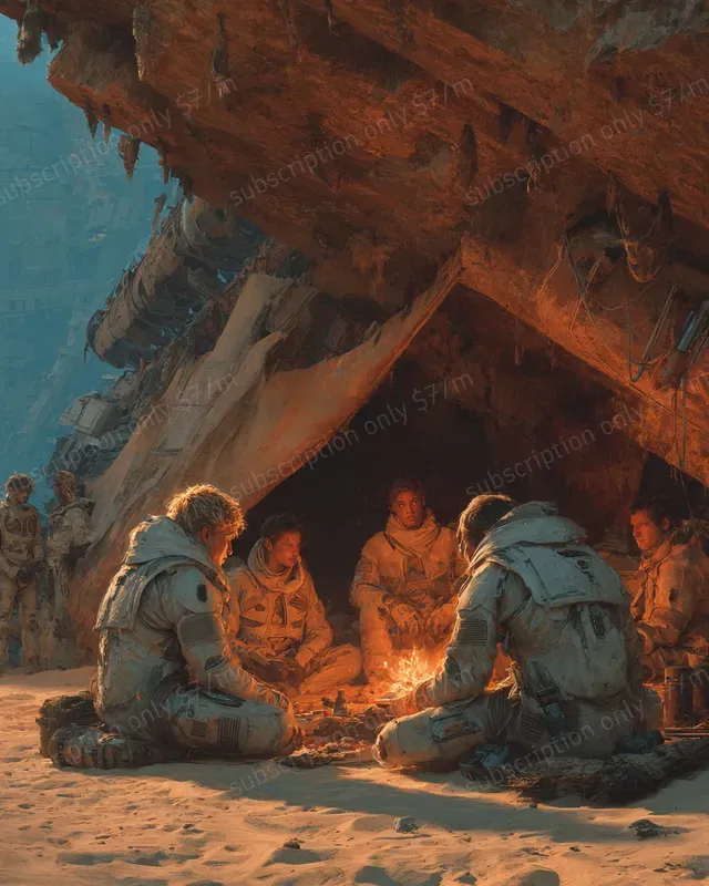 Martian Feudal Sci Fi Scenes