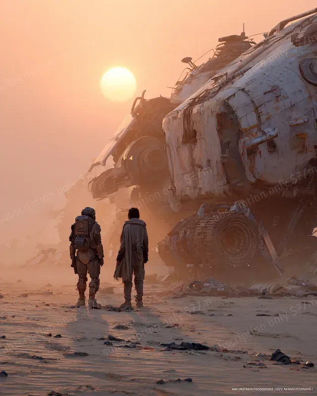 Martian Feudal Sci Fi Scenes