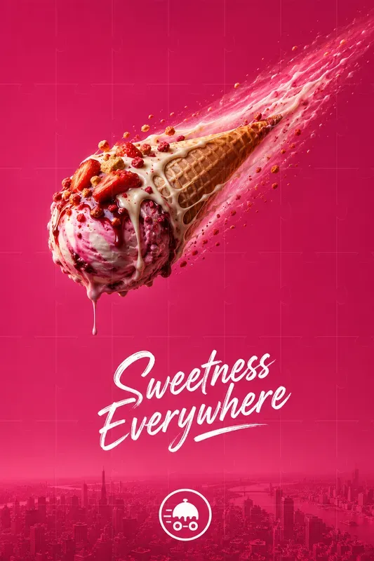 Conceptual Food Delivery Print Ads