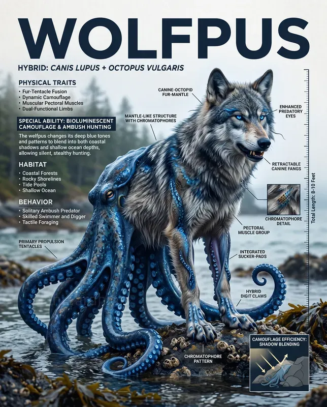 Realistic Mixed Animal Creature Posters