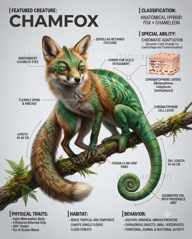 Realistic Mixed Animal Creature Posters