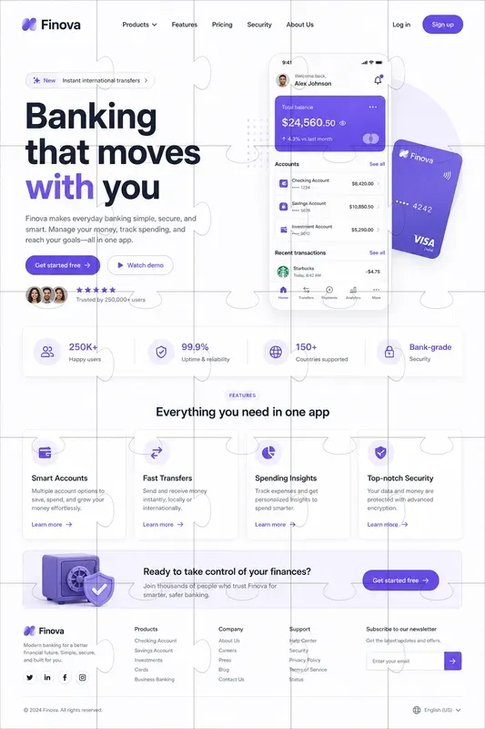 Modern Landing Page UI Designs