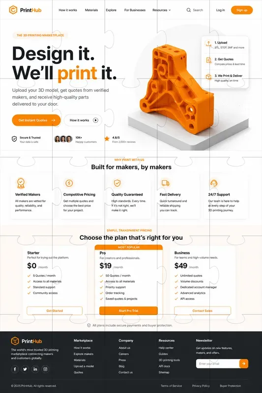 Modern Landing Page UI Designs