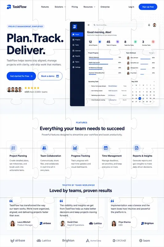 Modern Landing Page UI Designs