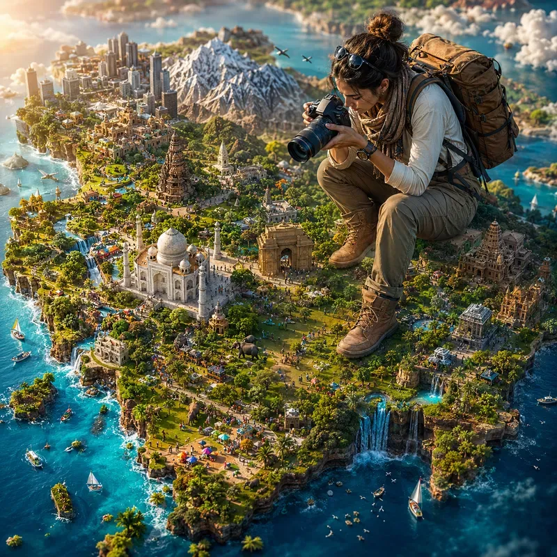 Miniature Travel Map Worlds