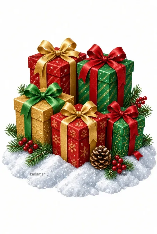 X Mas Gift Glossy Clipart 50 Packs