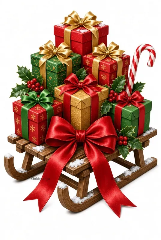 X Mas Gift Glossy Clipart 50 Packs
