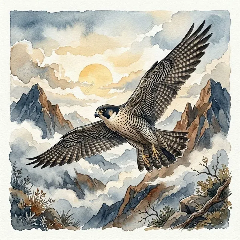 Majestic Birds Of Prey Watercolors