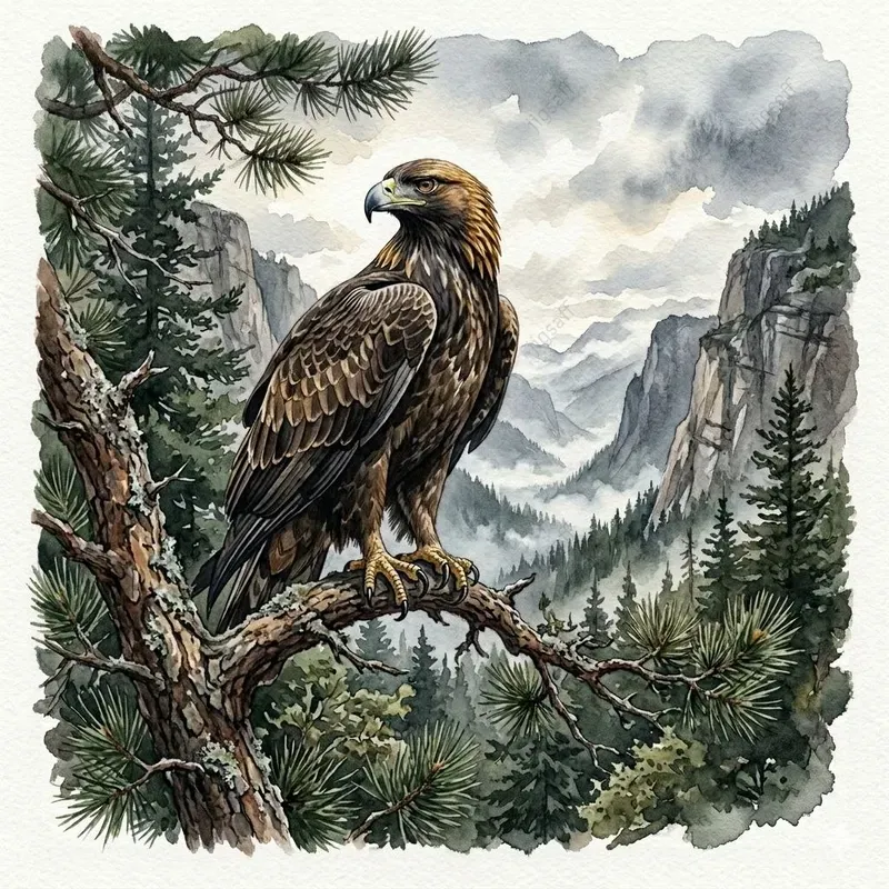 Majestic Birds Of Prey Watercolors