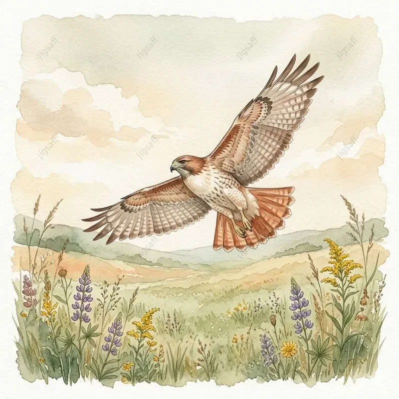 Majestic Birds Of Prey Watercolors