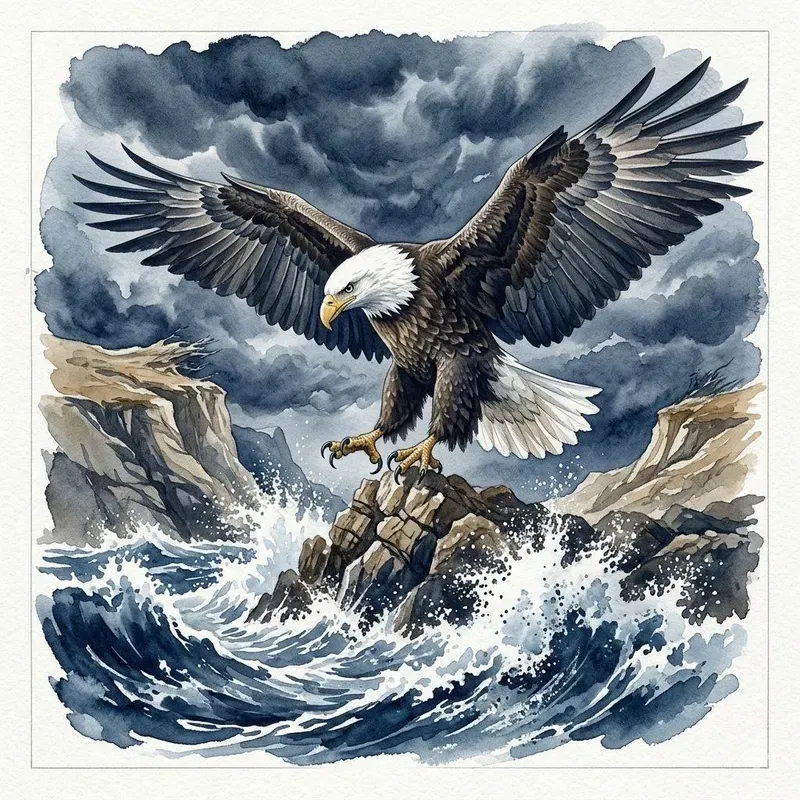 Majestic Birds Of Prey Watercolors