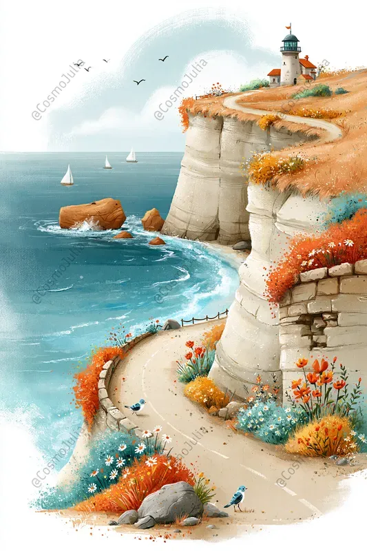 Mediterranean Watercolor Landscapes