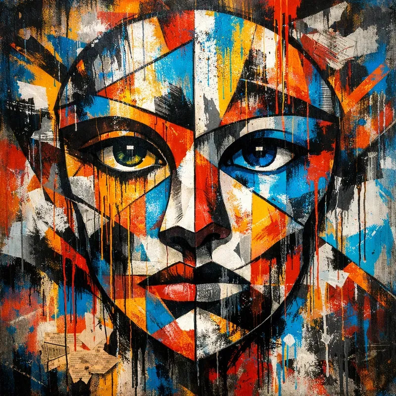 Abstract Urban Face Art Generator