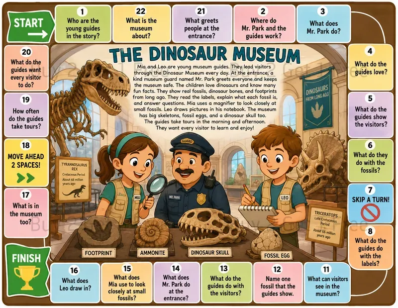 Kids Printable Reading Board Games