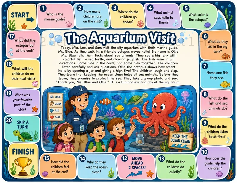 Kids Printable Reading Board Games