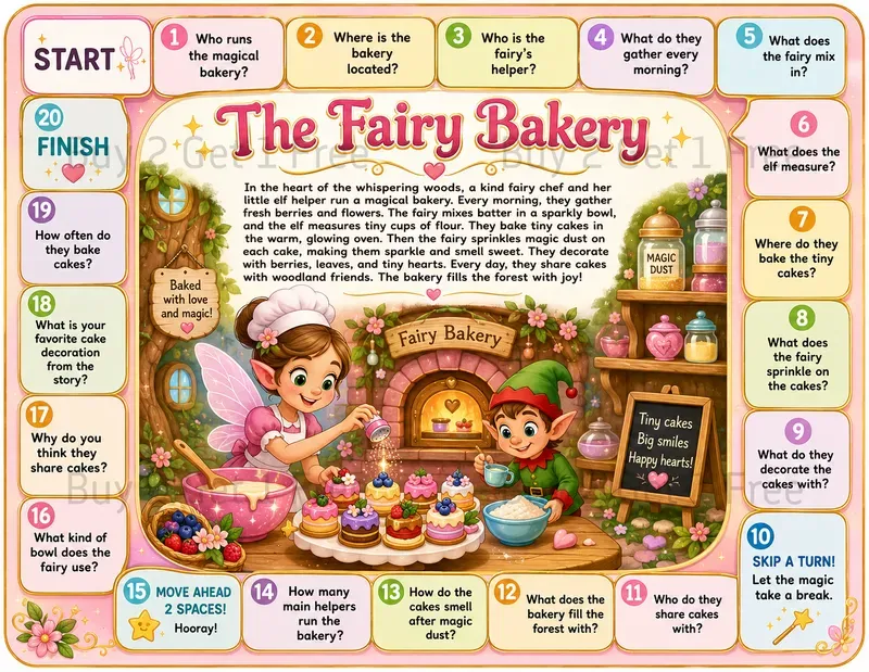Kids Printable Reading Board Games