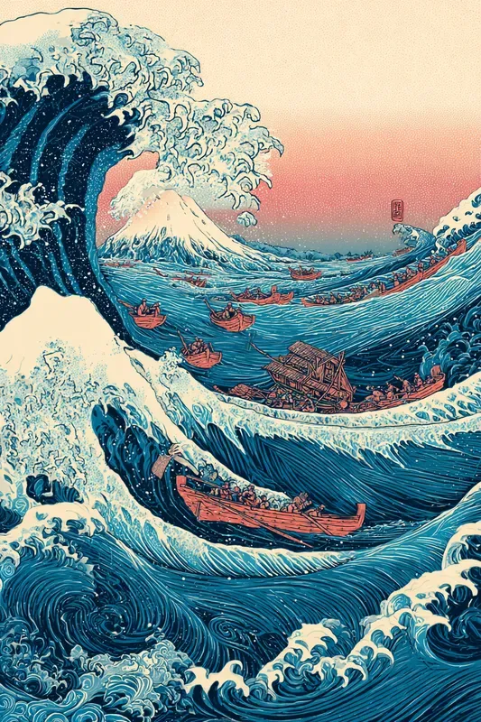 Hokusai Ukiyoe Japanese Art Style Prints