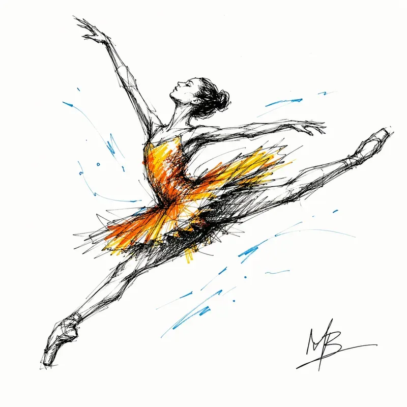 Abstract Kinetic Ink Sketches