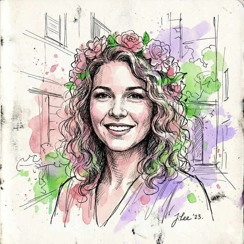 Ink Watercolor Portraits