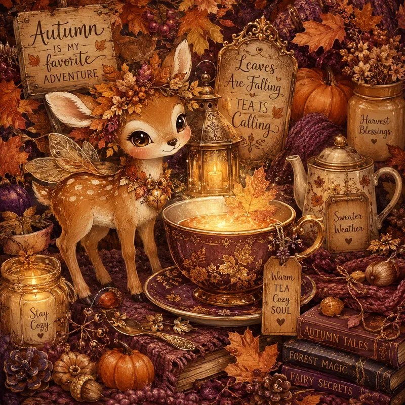 Cozy Autumn Coffee Collages