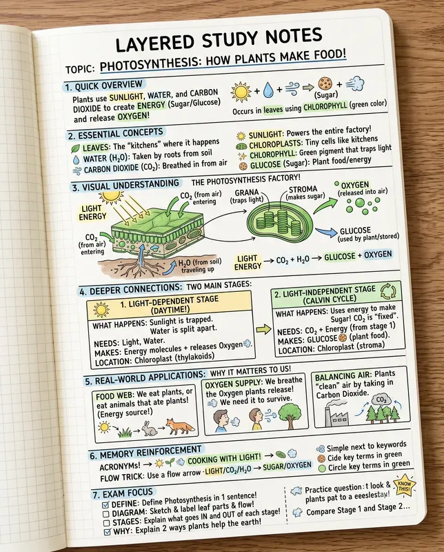 Layered Study Notes Generator