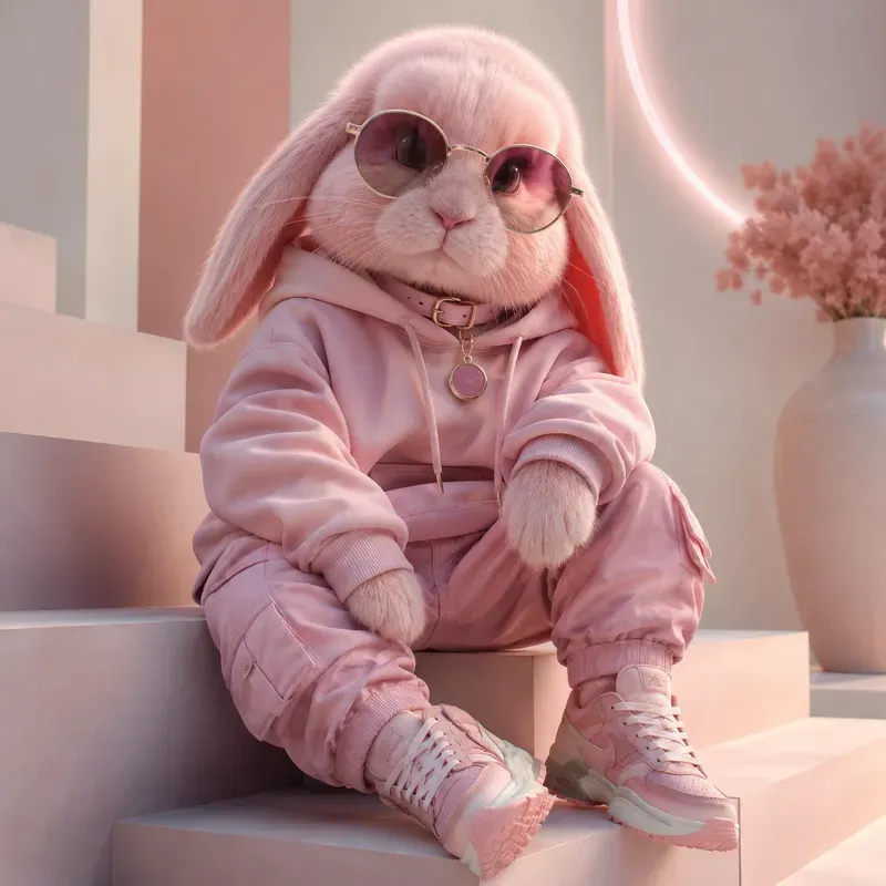 Pastel Pup Streetwear Portraits