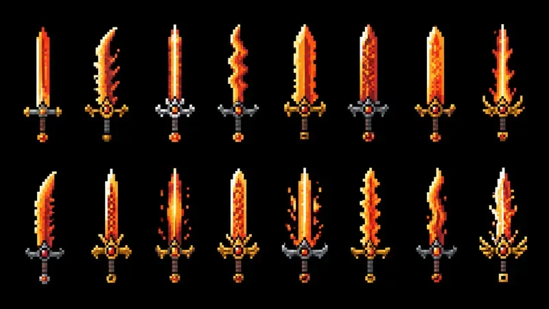 8bit RPG Weapon Sprite Sheet Generator