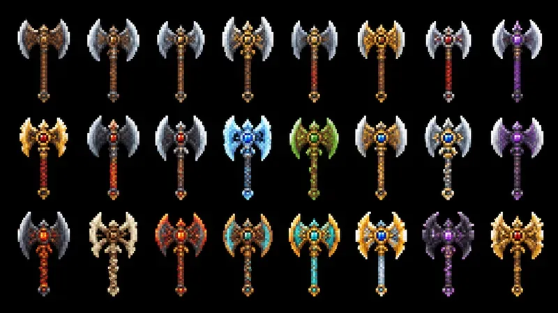 8bit RPG Weapon Sprite Sheet Generator