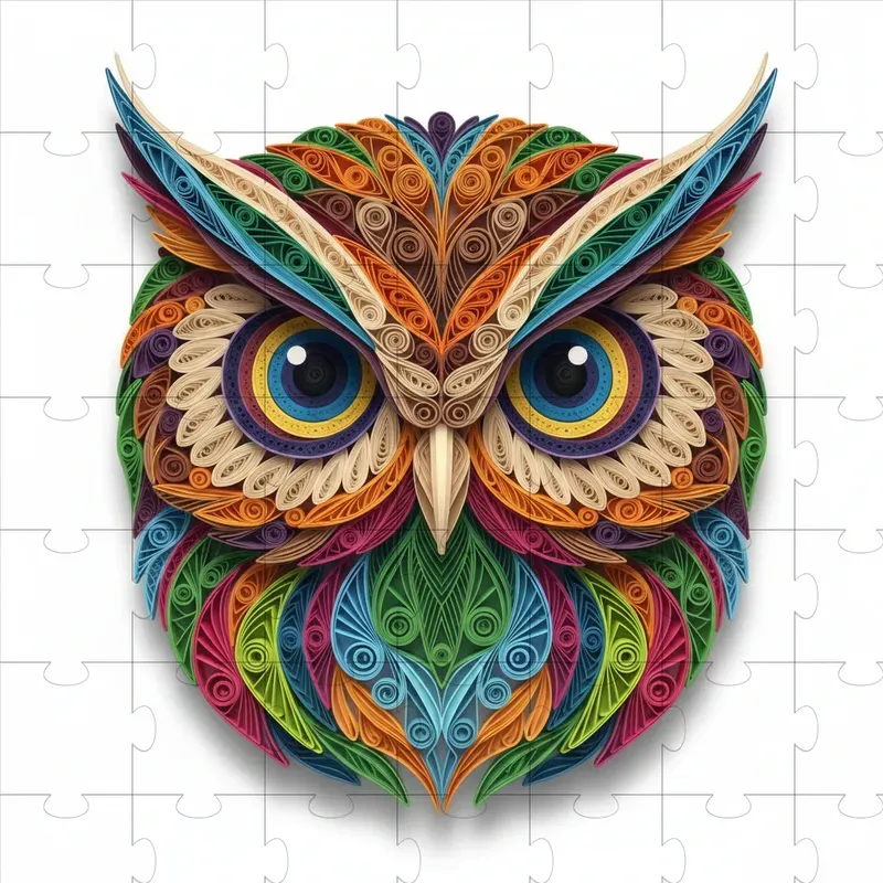 3D Paper Quilling Art Illustrations