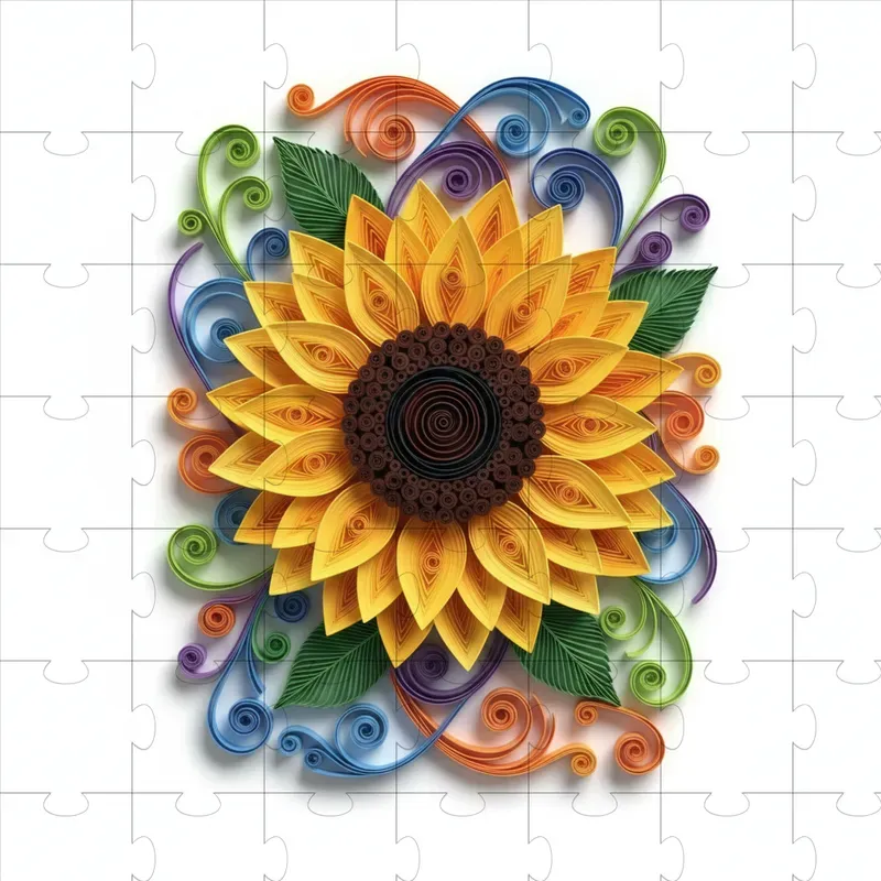 3D Paper Quilling Art Illustrations