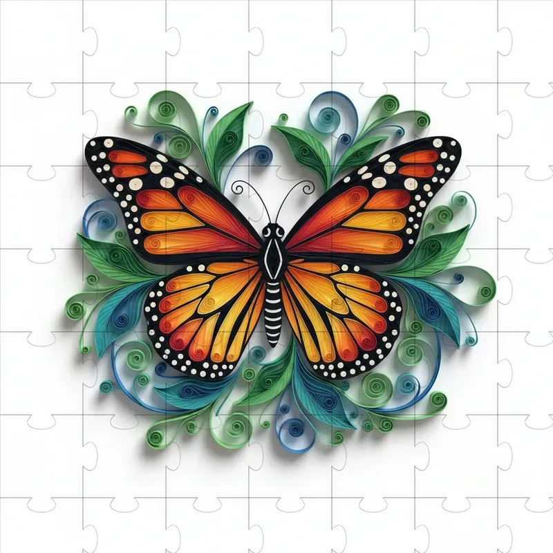 3D Paper Quilling Art Illustrations