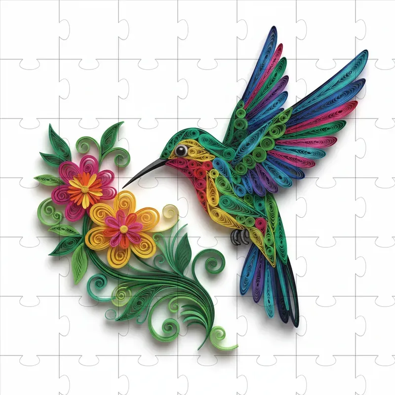 3D Paper Quilling Art Illustrations