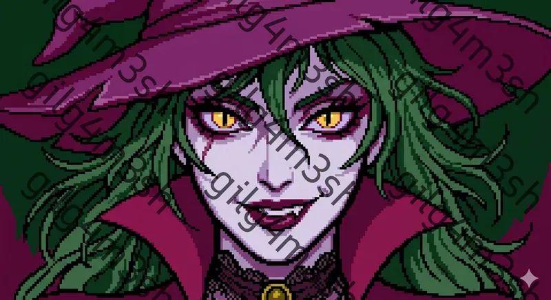 Gothic Retro Pixel Art Portraits