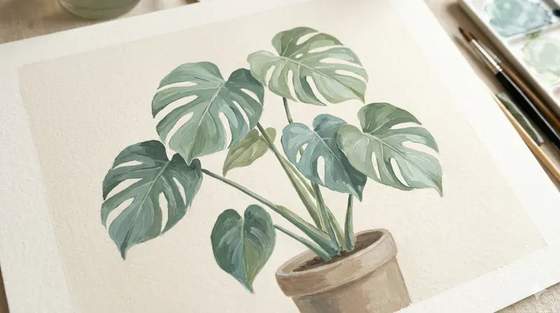 Textured Gouache Botanical Illustrations