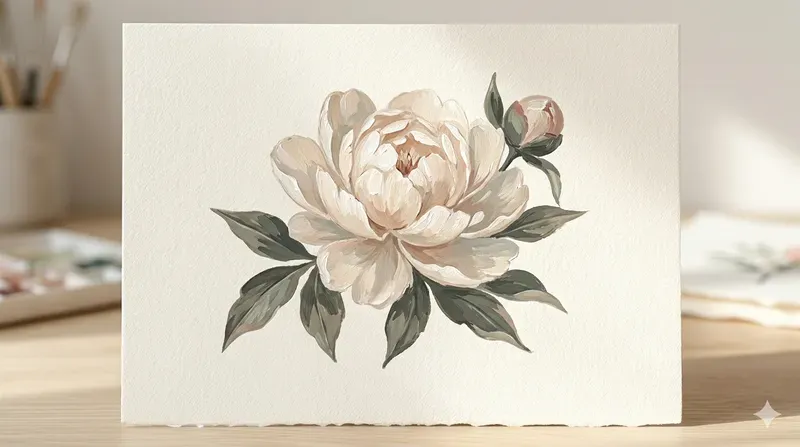 Textured Gouache Botanical Illustrations