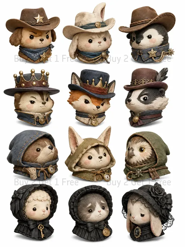 Character Head Collection Cliparts